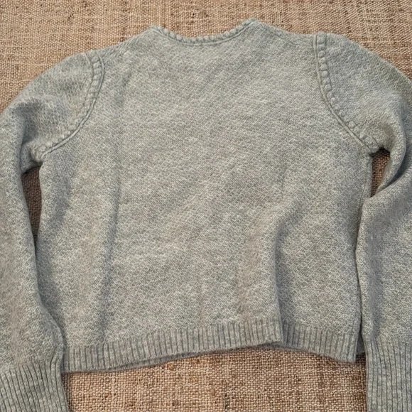 J.Crew Embellished Cardigan Lady Jacket Grey Rhinestones Medium - Picture 5 of 5